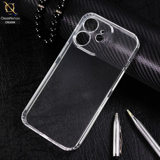 iPhone 12 Mini Cover - Soft 4D Design Shockproof Silicone Transparent Clear Camera Protection Case