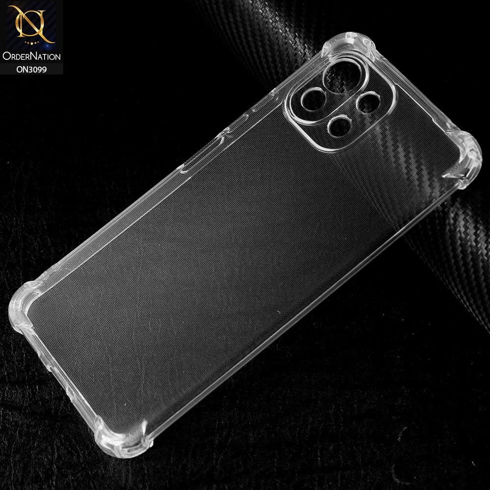 Xiaomi Mi 11 Lite Cover - Soft 4D Design Shockproof Silicone Transparent Clear Camera Protection Case