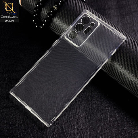 Samsung Galaxy Note 20 Plus Cover - Soft 4D Design Shockproof Silicone Transparent Clear Camera Protection Case