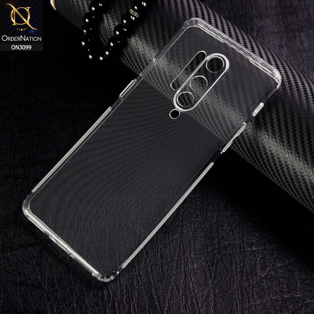 OnePlus 8 Pro Cover - Soft 4D Design Shockproof Silicone Transparent Clear Camera Protection Case