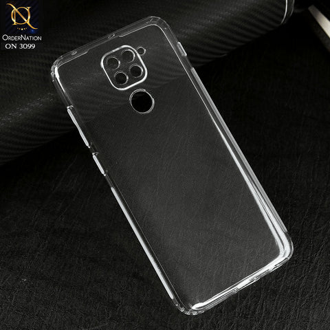 Xiaomi Redmi Note 9 Cover - Transparent -  Soft 4D Design Shockproof Silicone Transparent Clear Camera Protection Case