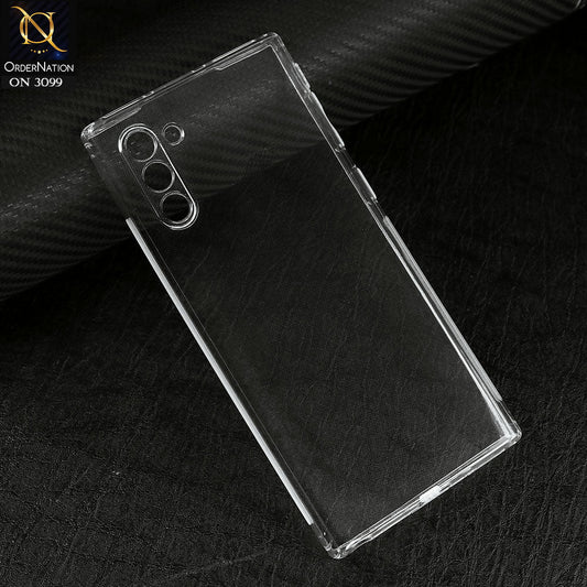 Samsung Galaxy Note 10 Cover - Transparent -  Soft 4D Design Shockproof Silicone Transparent Clear Camera Protection Case