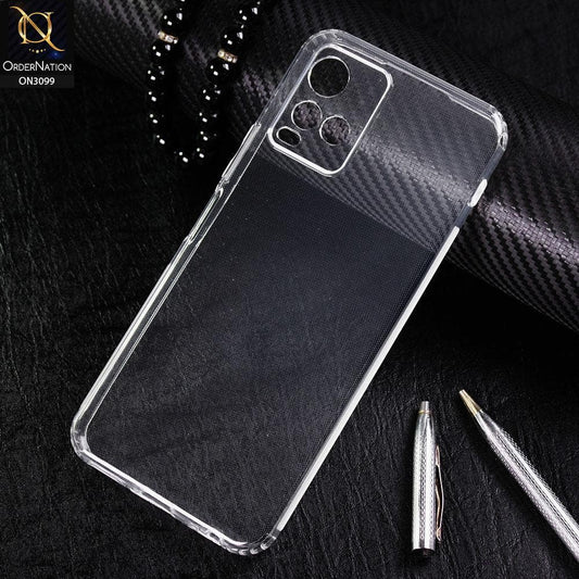 Vivo Y33s Cover - Soft 4D Design Shockproof Silicone Transparent Clear Camera Protection Case