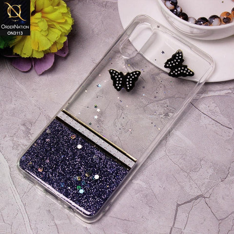Samsung Galaxy A02 Cover - Design 2 - Ultra Thin Rhinestone Glitter Soft Case - Glitter Does Not Move
