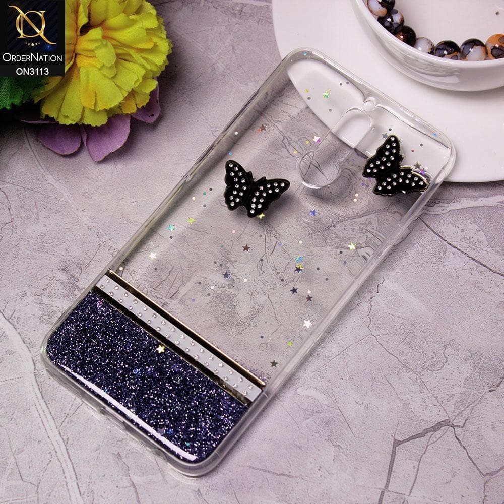 Huawei Mate 10 Lite Cover - Design 2 - Ultra Thin Rhinestone Glitter Soft Case - Glitter Does Not Move