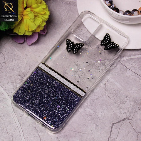 Vivo V20 Cover - Design 2 - Ultra Thin Rhinestone Glitter Soft Case - Glitter Does Not Move
