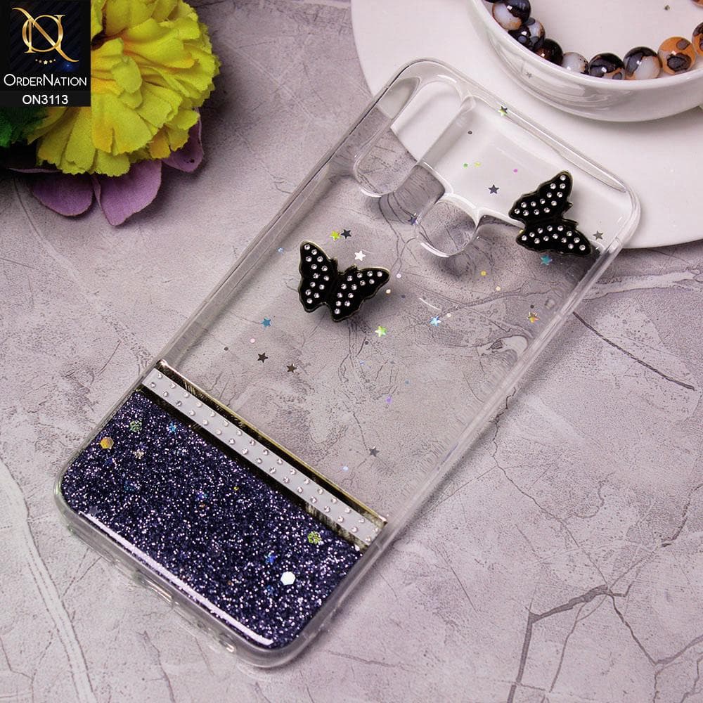 Vivo Y11 Cover - Design 2 - Ultra Thin Rhinestone Glitter Soft Case - Glitter Does Not Move