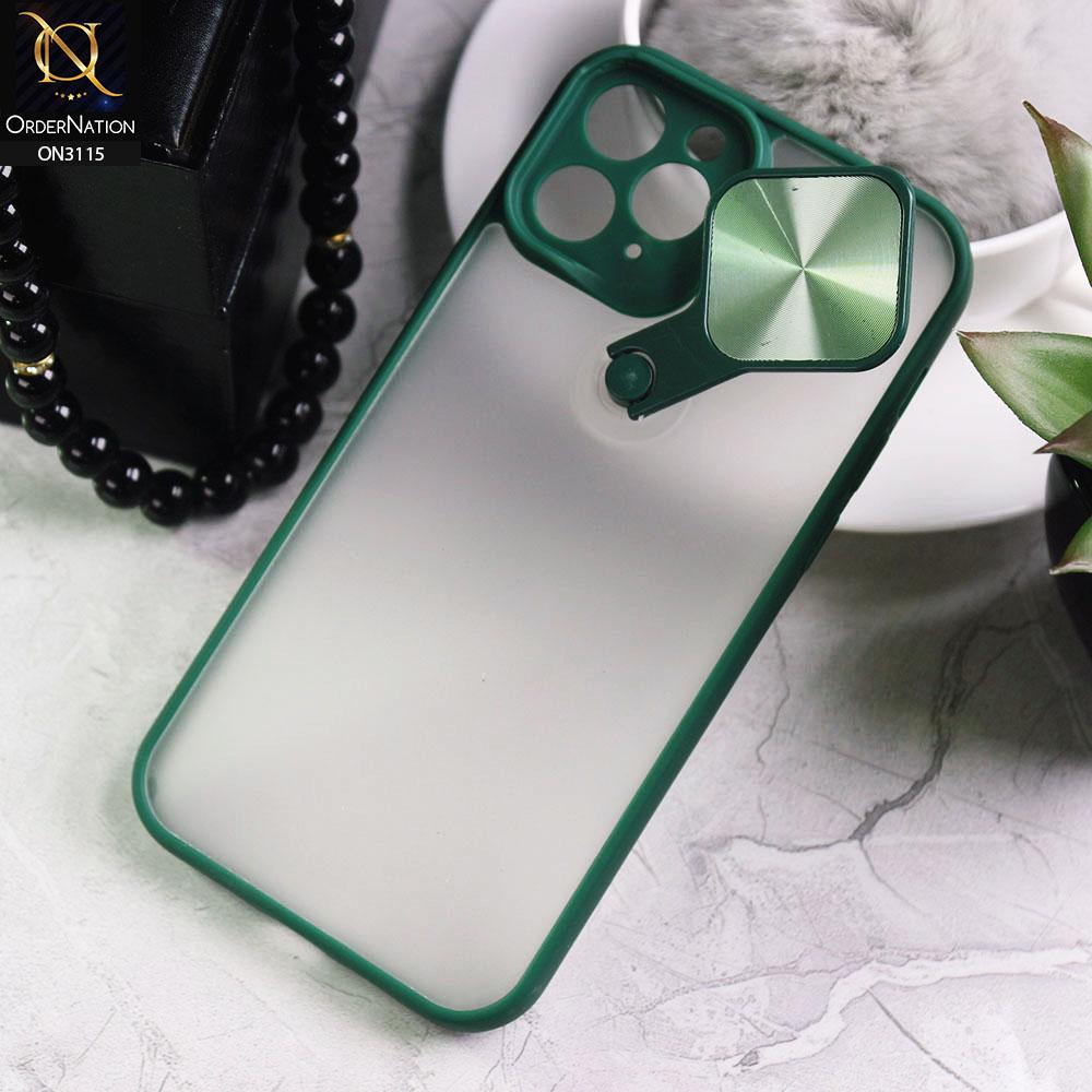 iPhone 11 Pro Max Cover - Green - Fancy 360 Rotation Flip Mirror Camera Shutter Soft Borders Case