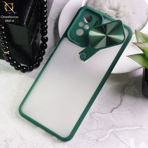Xiaomi Redmi Note 10S Cover - Green - Fancy 360 Rotation Flip Mirror Camera Shutter Soft Borders Case