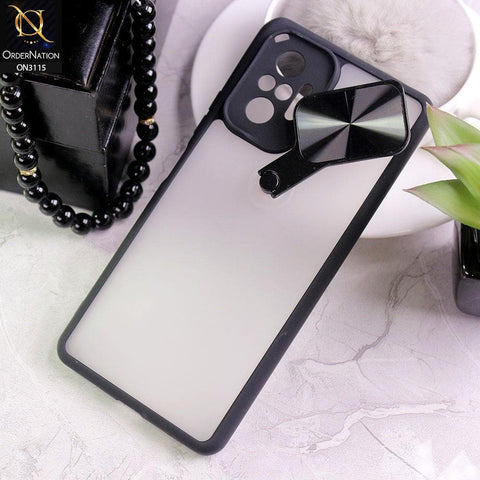 Xiaomi Redmi Note 10 Pro Max Cover - Black - Fancy 360 Rotation Flip Mirror Camera Shutter Soft Borders Case
