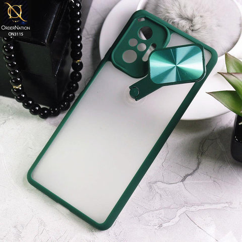 Xiaomi Redmi Note 10 Pro Max Cover - Green - Fancy 360 Rotation Flip Mirror Camera Shutter Soft Borders Case