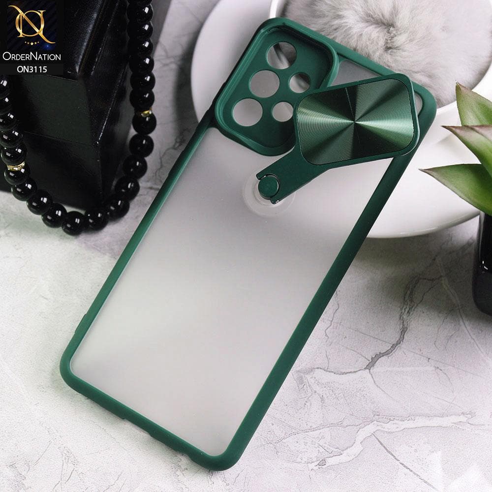 Samsung Galaxy A32 4G Cover - Green - Fancy 360 Rotation Flip Mirror Camera Shutter Soft Borders Case