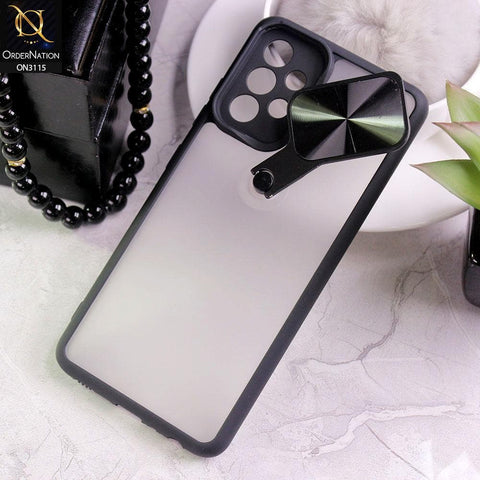 Samsung Galaxy A52 Cover - Black - Fancy 360 Rotation Flip Mirror Camera Shutter Soft Borders Case