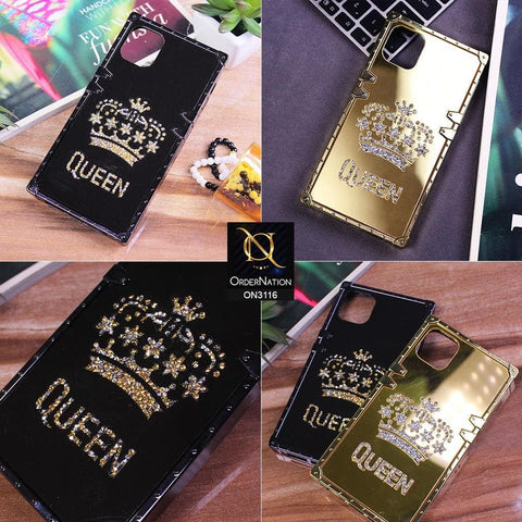 iPhone XS Max Cover - Black - Electroplating Mirror Shine Rhinestone Trunk Style Soft Case