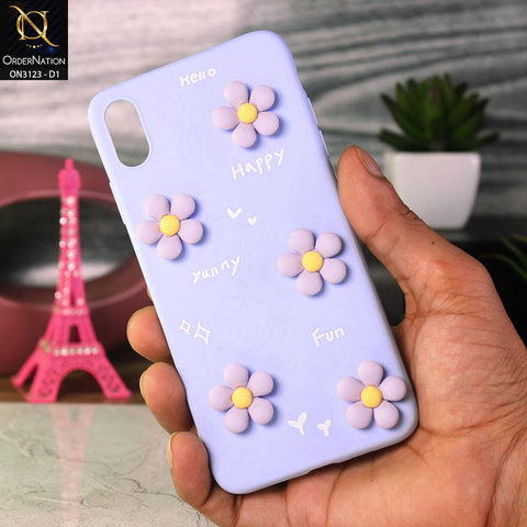 iPhone XS Max Cover - Design 1 - Happy Fun Cute FLower Beads Anti-Slip Soft Case