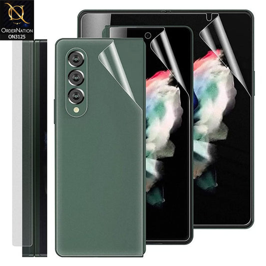 Samsung Galaxy Z Fold 4 5G Protector - 360° Transparent Unbreakable Full Body Protective Film Cover Sticker