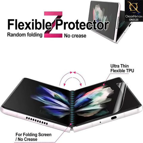 Samsung Galaxy Z Fold 4 5G Protector - 360° Transparent Unbreakable Full Body Protective Film Cover Sticker