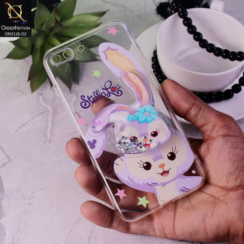 iPhone 8 Plus / 7 Plus Cover - Design 2 - Cute Cartoon Duffy Soft Transparent Silicone Case with Matching Mobile Holder