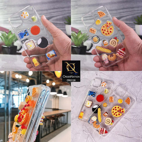 iPhone 12 Cover - Design 1 - Foodies Chart Fast Food Soft Borders Case