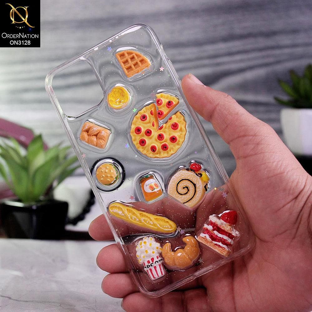iPhone 12 Cover - Design 2 - Foodies Chart Fast Food Soft Borders Case
