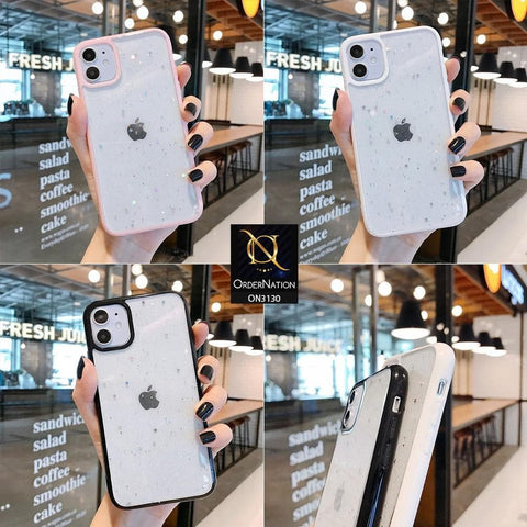iPhone 11 Cover - Black - New Bling Twinkle Stars Candy Color Soft Border Case
