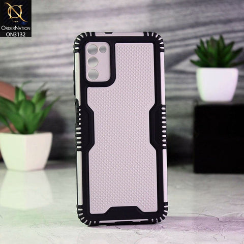 Samsung Galaxy M02s Cover - Black - Shockproff Dotted Hybrid Soft Case