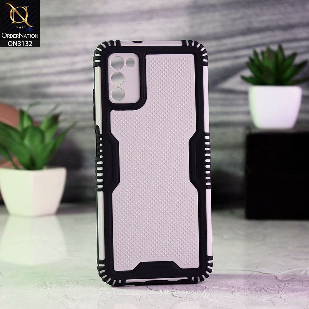 Samsung Galaxy A02s Cover - Black - Shockproff Dotted Hybrid Soft Case