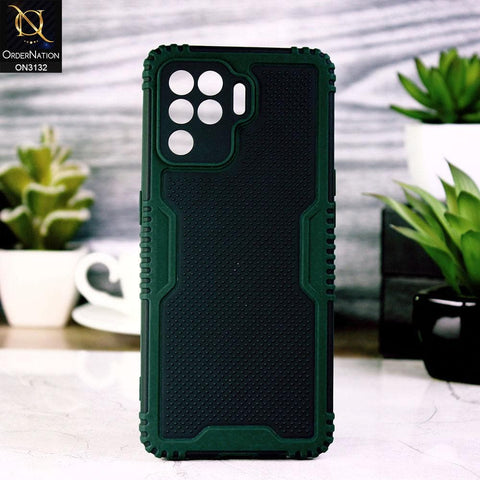 Oppo A94 Cover - Green - Shockproff Dotted Hybrid Soft Case