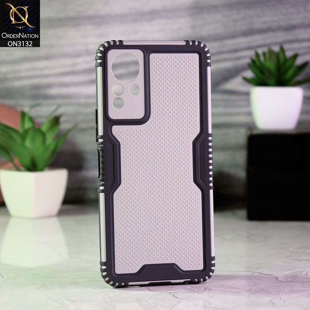 Infinix Note 11 Cover - Black - Shockproff Dotted Hybrid Soft Case