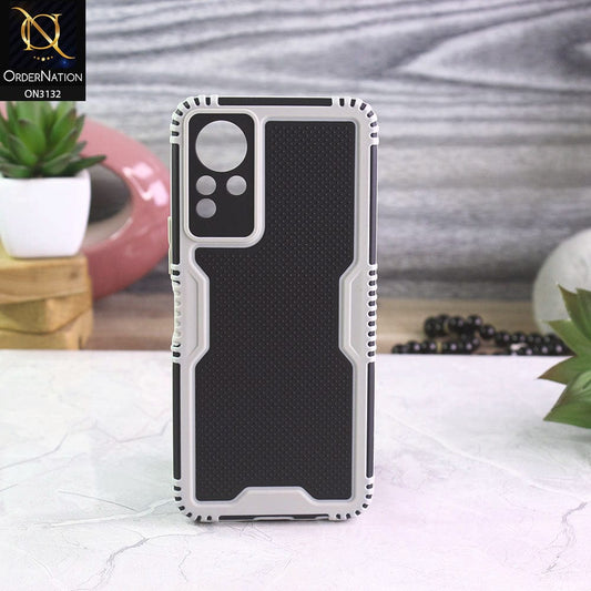 Infinix Note 11 Cover - Gray - Shockproff Dotted Hybrid Soft Case