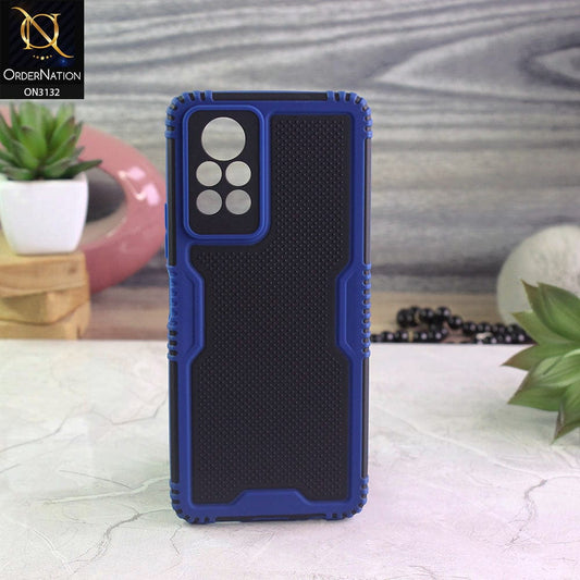 Infinix Note 11 Pro Cover - Blue - Shockproff Dotted Hybrid Soft Case