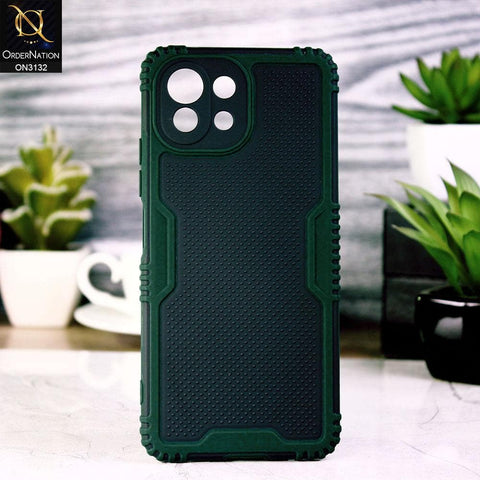 Xiaomi Mi 11 Lite Cover - Green - Shockproff Dotted Hybrid Soft Case