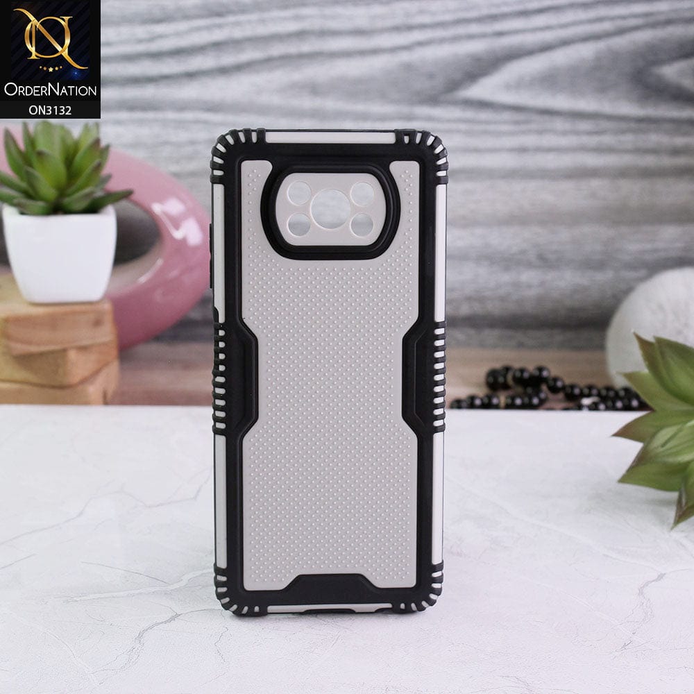 Xiaomi Poco X3 Cover - Black - Shockproff Dotted Hybrid Soft Case