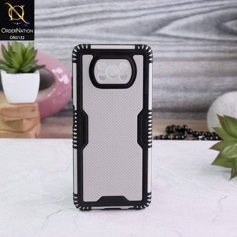 Xiaomi Poco X3 Cover - Black - Shockproff Dotted Hybrid Soft Case
