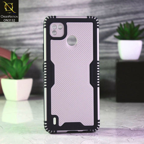 Tecno Pop 4 LTE Cover - Black - Shockproff Dotted Hybrid Soft Case
