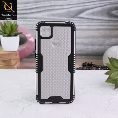 Xiaomi Redmi 9C Cover - Black - Shockproff Dotted Hybrid Soft Case