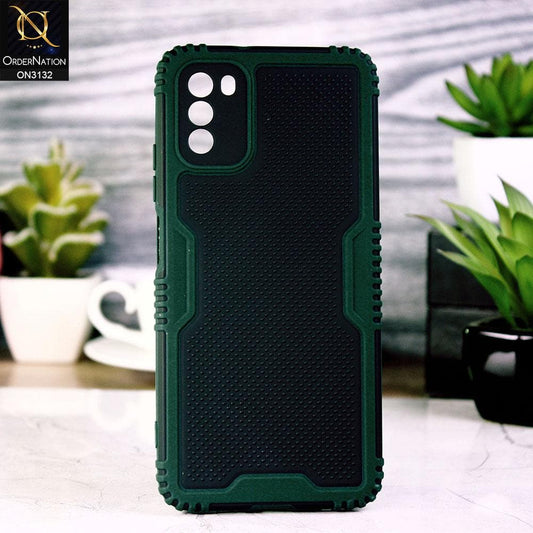 Xiaomi Poco M3 Cover - Green - Shockproff Dotted Hybrid Soft Case
