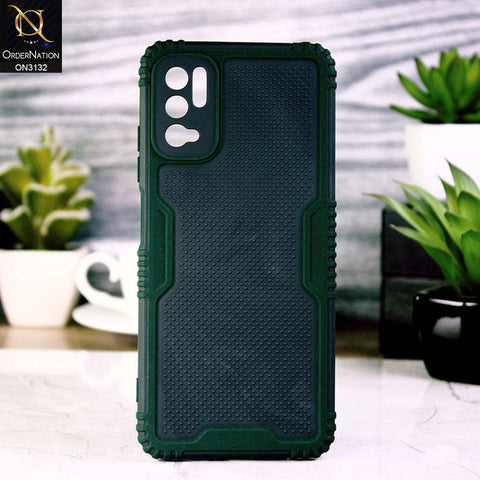 Xiaomi Redmi Note 10 5G Cover - Green - Shockproff Dotted Hybrid Soft Case