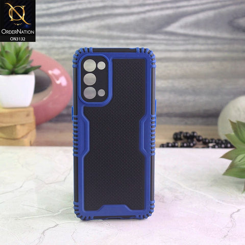 Oppo Reno 5 5G Cover - Blue - Shockproff Dotted Hybrid Soft Case