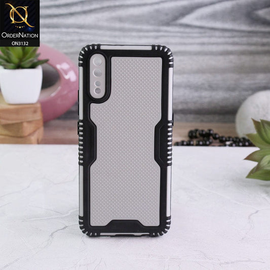 Vivo S1 Cover - Black - Shockproff Dotted Hybrid Soft Case