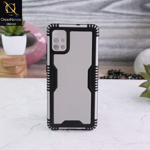 Samsung Galaxy A51 Cover - Black - Shockproff Dotted Hybrid Soft Case
