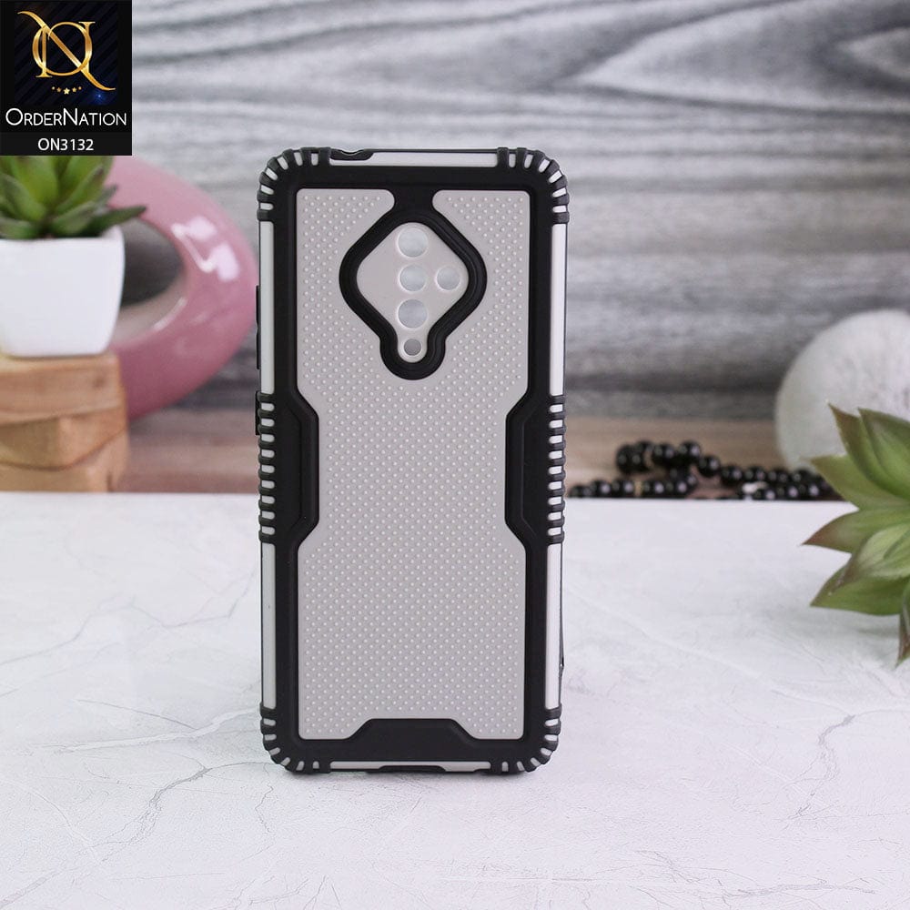 Vivo S1 Pro Cover - Black - Shockproff Dotted Hybrid Soft Case
