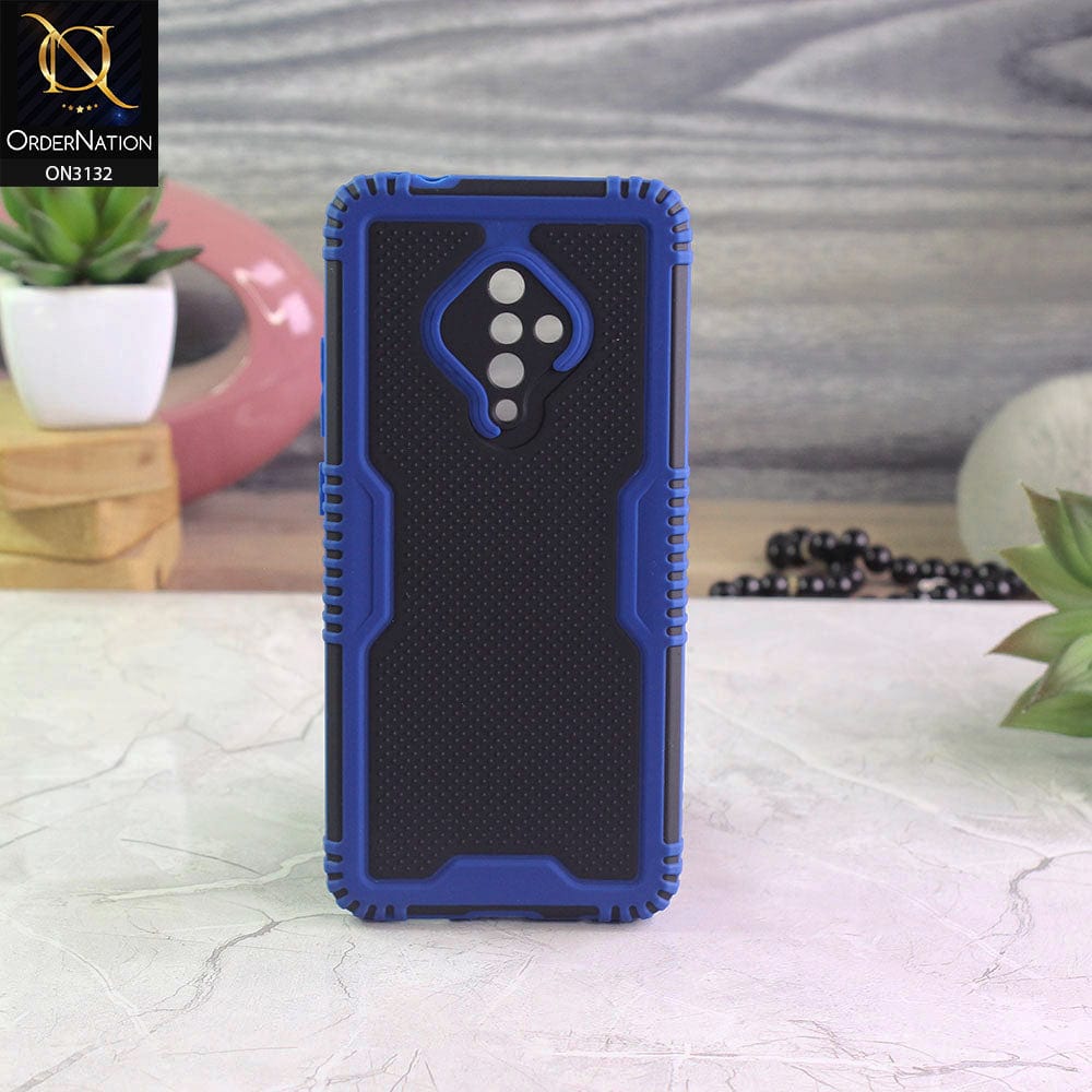 Vivo S1 Pro Cover - Blue - Shockproff Dotted Hybrid Soft Case