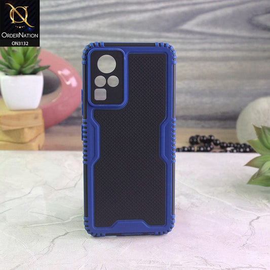 Infinix Zero X Cover - Blue - Shockproff Dotted Hybrid Soft Case