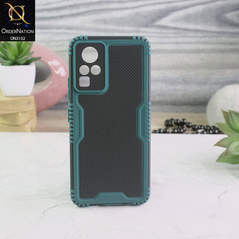 Infinix Zero Xi Cover - Green - Shockproff Dotted Hybrid Soft Case