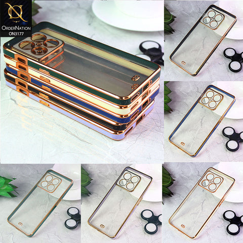 Xiaomi Redmi 10C Cover - Blue - Eletroplating Soft Square Straight Edge Transparent Soft Case With Camera Protection