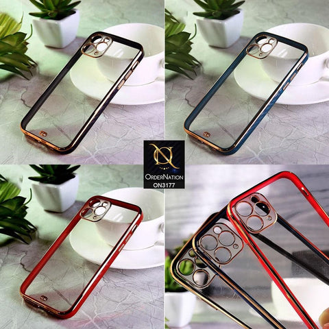 iPhone 8 / 7 Cover - Black - Eletroplating Soft Square Straight Edge Transparent Soft Case With Camera Protection