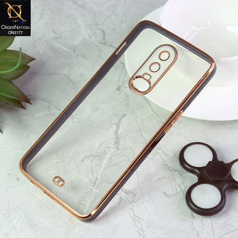 OnePlus 6 Cover - Black - Eletroplating Soft Square Straight Edge Transparent Soft Case With Camera Protection