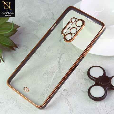 OnePlus 8 Pro Cover - Black - Eletroplating Soft Square Straight Edge Transparent Soft Case With Camera Protection
