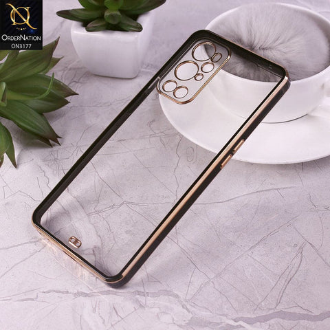 OnePlus 9 Pro Cover - Black - Eletroplating Soft Square Straight Edge Transparent Soft Case With Camera Protection